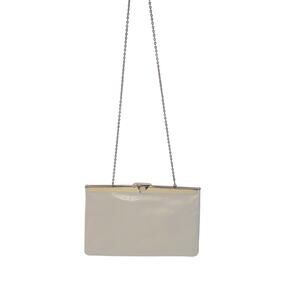 VNTG ETRA 70s cream leather crossbody with gold hardware